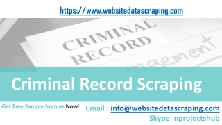 Criminal Record Scraping