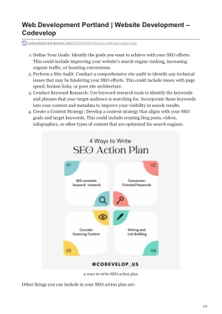 4 ways to write SEO action plan