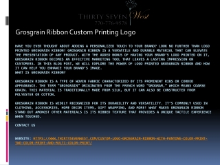 Grosgrain Ribbon Custom Printing Logo