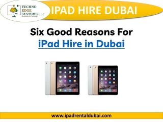 Six Good Reasons For iPad Hire in Dubai