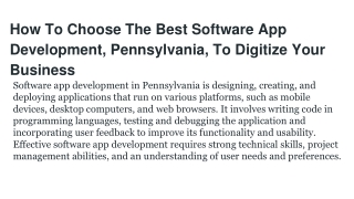 Choose The Best Software App Development Company