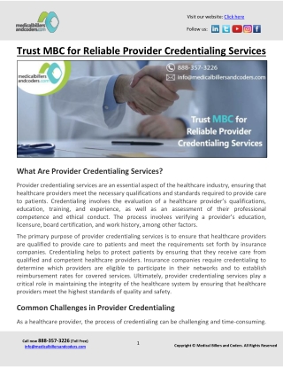 Trust MBC for Reliable Provider Credentialing Services