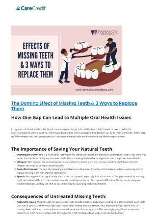 Effects of Missing Teeth & 3 Ways to Replace Them