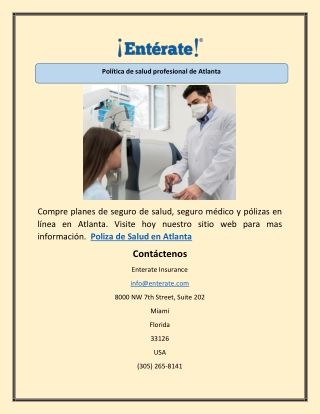 Política de salud profesional de Atlanta