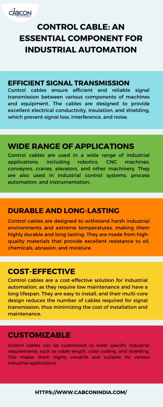 Control Cable An Essential Component for Industrial Automation