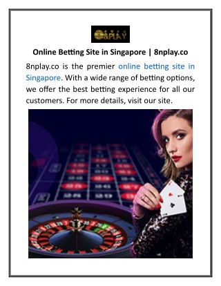 Online Betting Site in Singapore 8nplay.co