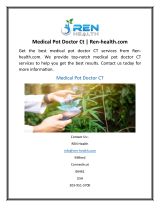 Medical Pot Doctor Ct  Ren-health.com