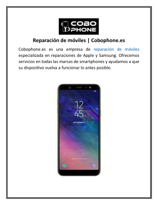 Reparación de móviles Cobophone.es