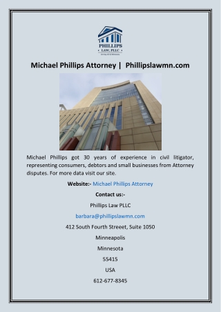 Michael Phillips Attorney   Phillipslawmn