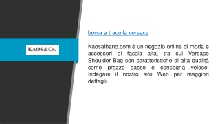 Borsa a tracolla Versace Kaosalbano.com