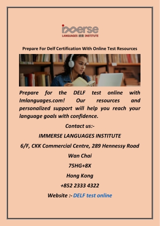 Prepare For Delf Certification With Online Test Resources