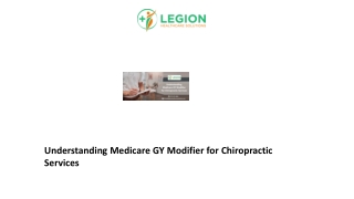 Understanding Medicare GY Modifier for Chiropractic Services