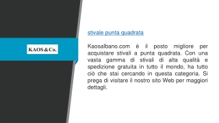 Stivale a punta quadrata Kaosalbano.com