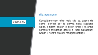 Slip da bagno da uomo Kaosalbano.com