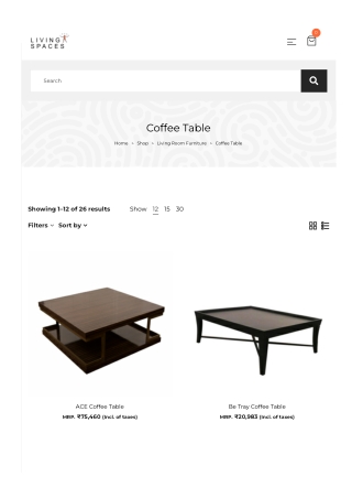 Buy Wooden Coffee Table Online