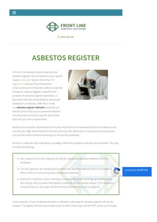 Asbestos Register Adelaide