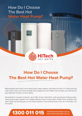 How Do I Choose the Best Hot Water Heat Pump?