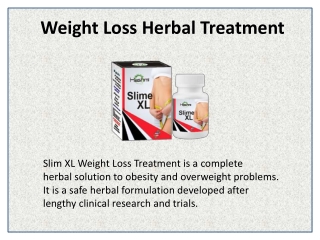 Slim XL Herbal Weight Loss Fat Burning Capsules