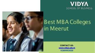 Looking for Top MBA College In Meerut