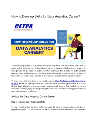 How to Develop Skills for Data Analytics Career_