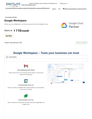 Google Workspace Pricing: Find the Perfect Plan with ZNetLive