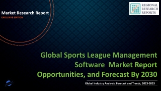 Sports League Management Software Market Globally Expected to Drive Growth through 2023-2033