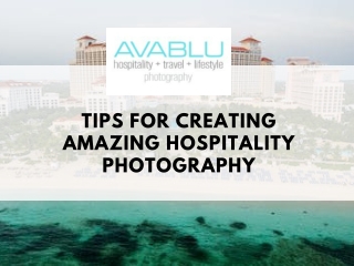 Hospitality photography