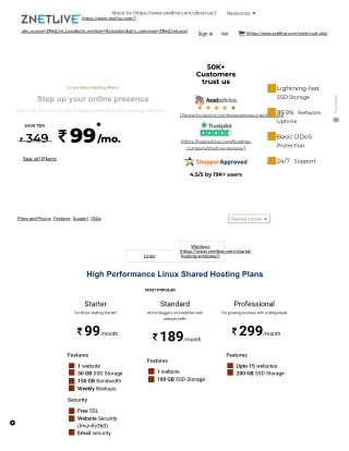 Explore the Shared Hosting's Advancements and plans with ZNetLive