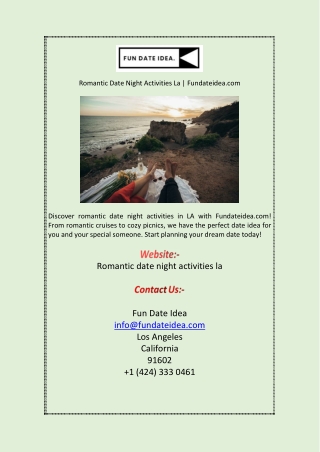 Romantic Date Night Activities La Fundateidea com