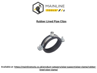 Rubber Lined pipe Clips