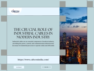 The Crucial Role of Industrial Cables in Modern Industry