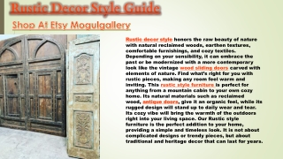 Rustic Decor Style Guide
