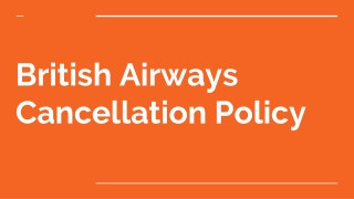 British Airways Cancellation Policy|  61–2 8091 7439