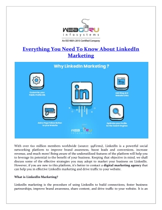 Everything You Need To Know About LinkedIn Marketing