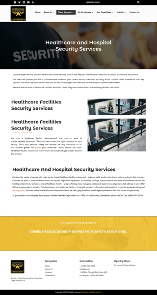 Best Healthcare and Hospital Security Services in Los Angeles