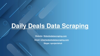 Daily Deals Data Scraping