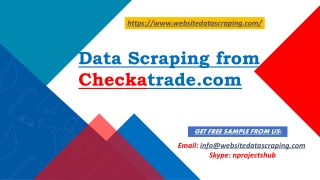 Data Scraping from Checkatrade.com