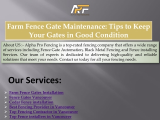 Farm Fence Gate Maintenance Tips to Keep Your Gates in Good Condition