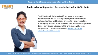 Guide to know Degree Certificate Attestation for UAE in India