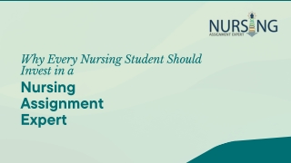 Nursing Assignment Expert: Get Top-Notch Assistance for Your Nursing Assignments