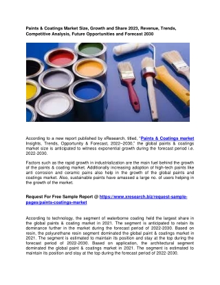 Paints & Coatings Market