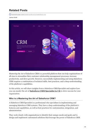 Mastering the Art of Salesforce CRM