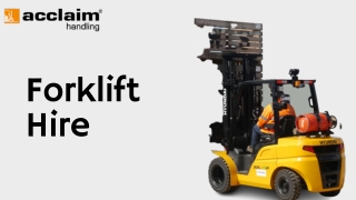 Forklift Hire Services in the UK | Acclaim Handling