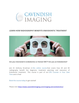 Learn How Radiography Benefits Endodontic Treatment - Cavendish Imaging