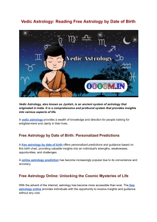 Vedic Astrology_ Reading Free Astrology by Date of Birth