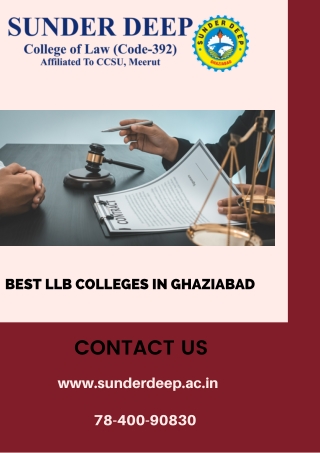 Looking for Best LLB Colleges in Ghaziabad