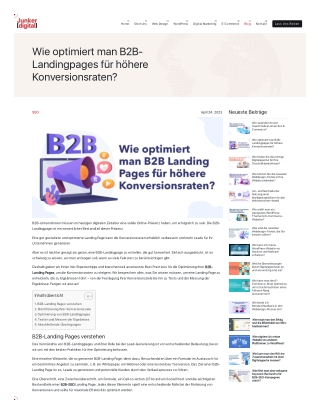 Wie optimiert man B2B-Landingpages für höhere Konversionsraten