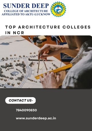 Looking for Top 10 B.ARCH Colleges In Delhi NCR