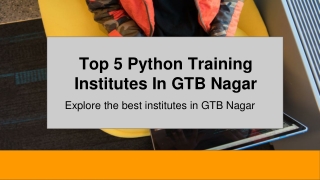 Top 5 Python Training Institutes In GTB Nagar