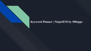 Keyword Planner _ NinjaSEM by 500apps